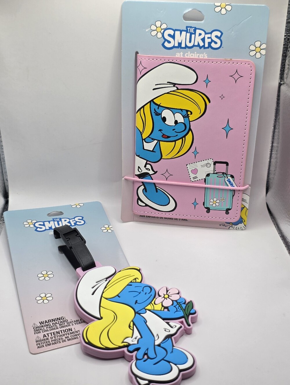 The Smurfs Smurfette Pink Luggage Tag & Passport Holder